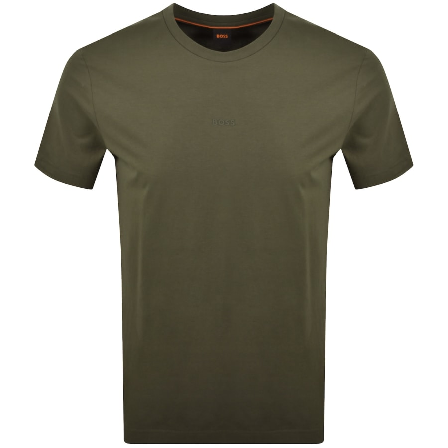 BOSS TChup Logo T Shirt Green | Mainline Menswear us
